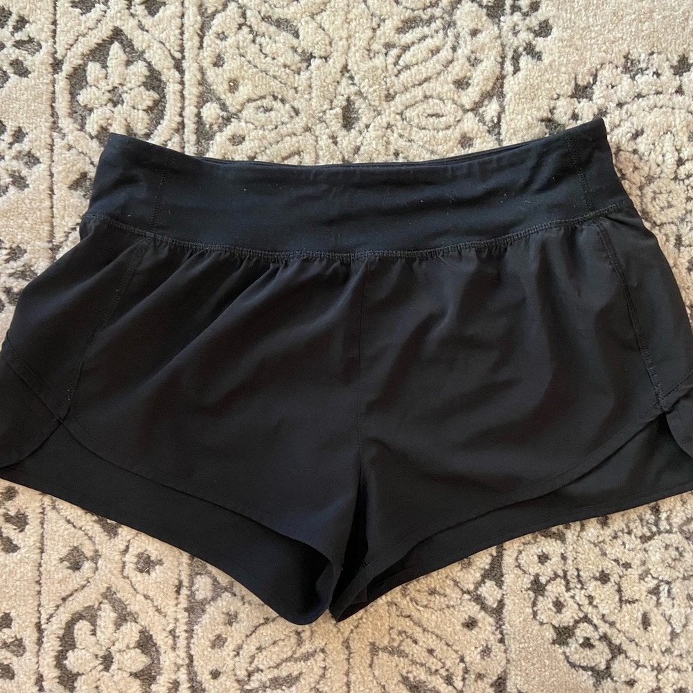 Black running shorts